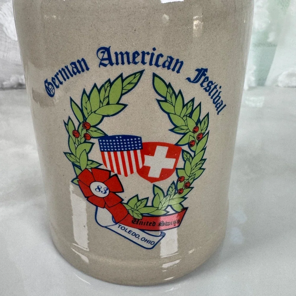 Vintage‎ 1983 German American Festival Beer Mug Stein Toledo Ohio United Swiss